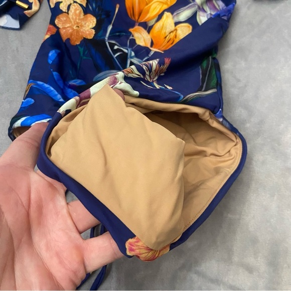 New! Ochie Midnight Floral Olivia Off Shoulder One Piece Swimsuit - 27713 - Picture 6 of 10